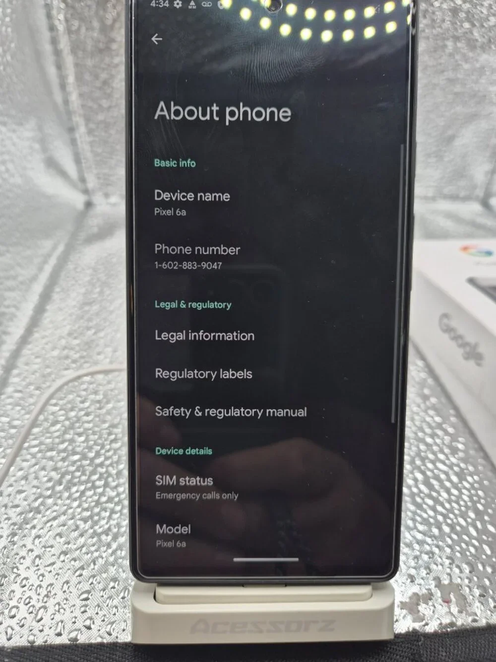 Lightly Used Google Pixel 6a 128GB Chalk (White) Factory Unlocked - Picture 4 of 13